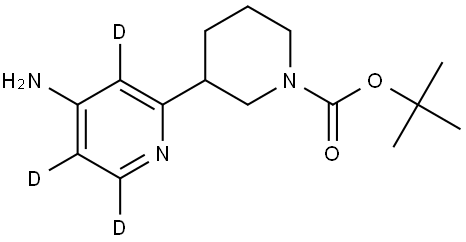 tert-butyl 3-(4-aminopyridin-2-yl-3,5,6-d3)piperidine-1-carboxylate Structure