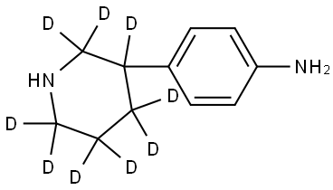 4-(piperidin-3-yl-2,2,3,4,4,5,5,6,6-d9)aniline,2768654-88-0,结构式