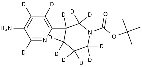 tert-butyl 3-(5-aminopyridin-2-yl-3,4,6-d3)piperidine-1-carboxylate-2,2,3,4,4,5,5,6,6-d9 Struktur