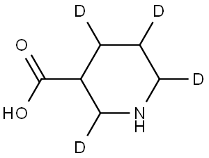piperidine-3-carboxylic-2,4,5,6-d4 acid Struktur