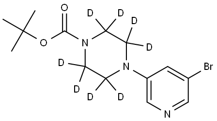 tert-butyl 4-(5-bromopyridin-3-yl)piperazine-1-carboxylate-2,2,3,3,5,5,6,6-d8 化学構造式