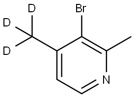 3-bromo-2-methyl-4-(methyl-d3)pyridine,2768655-86-1,结构式