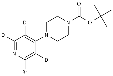 tert-butyl 4-(2-bromopyridin-4-yl-3,5,6-d3)piperazine-1-carboxylate Struktur