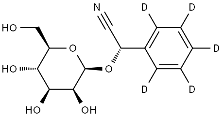 (S)-2-(phenyl-d5)-2-(((2R,3S,4S,5S,6R)-3,4,5-trihydroxy-6-(hydroxymethyl)tetrahydro-2H-pyran-2-yl)oxy)acetonitrile Structure