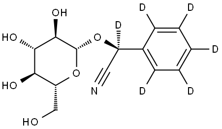 (R)-2-(phenyl-d5)-2-(((2R,3S,4S,5S,6R)-3,4,5-trihydroxy-6-(hydroxymethyl)tetrahydro-2H-pyran-2-yl)oxy)acetonitrile,2768680-40-4,结构式