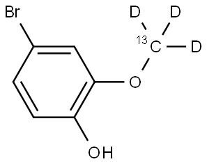 4-bromo-2-(methoxy-13C-d3)phenol Structure