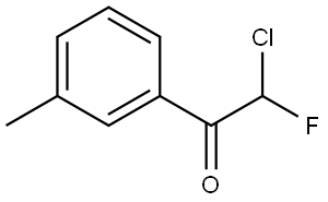 2-Chloro-2-fluoro-1-(3-methylphenyl)ethanone Structure