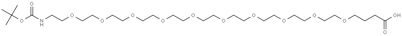 氨基叔丁酯-十聚乙二醇-C3-酸, 2770461-88-4, 结构式
