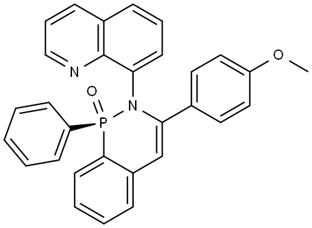 (S)-3-(4-methoxyphenyl)-1- phenyl-2-(quinolin-8-yl)-2H- benzo[c][1,2]azaphosphinine 1- oxide|