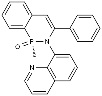 (S)-1-methyl-3-phenyl-2-
(quinolin-8-yl)-2H- benzo[c][1,2]azaphosphinine 1- oxide Structure