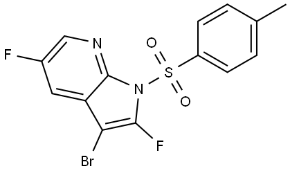 3-bromo-2,5-difluoro-1-tosyl-1H-pyrrolo[2,3-b]pyridine,2771080-95-4,结构式