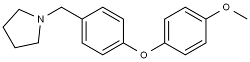 1-[[4-(4-Methoxyphenoxy)phenyl]methyl]pyrrolidine Structure