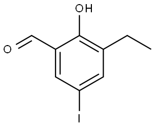 Benzaldehyde, 3-ethyl-2-hydroxy-5-iodo- 化学構造式