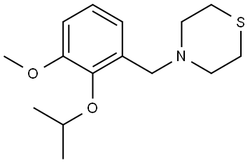 4-[[3-Methoxy-2-(1-methylethoxy)phenyl]methyl]thiomorpholine 结构式