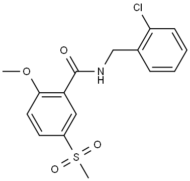 N-[(2-Chlorophenyl)methyl]-2-methoxy-5-(methylsulfonyl)benzamide Structure