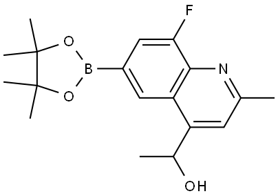 4-喹啉甲基乙醇,8-氟-Α,2-二甲基-6-(4,4,5,5-四甲基-1,3,2-二氧杂硼烷-2-基)-,2776103-71-8,结构式