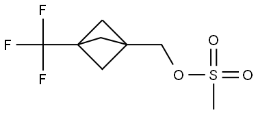 [3-(trifluoromethyl)-1-bicyclo[1.1.1]pentanyl]methyl methanesulfonate Structure