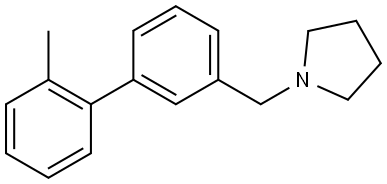 1-[(2'-Methyl[1,1'-biphenyl]-3-yl)methyl]pyrrolidine 结构式