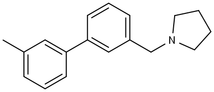 1-[(3'-Methyl[1,1'-biphenyl]-3-yl)methyl]pyrrolidine 结构式