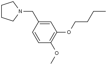 1-[(3-Butoxy-4-methoxyphenyl)methyl]pyrrolidine,2780590-85-2,结构式