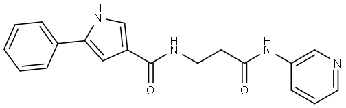 N-(3-氧代-3-(吡啶-3-基氨基)丙基)-5-苯基-1H-吡咯-3-甲酰胺,2783135-58-8,结构式