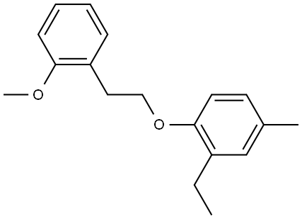 2-Ethyl-1-[2-(2-methoxyphenyl)ethoxy]-4-methylbenzene 结构式