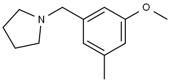 1-[(3-Methoxy-5-methylphenyl)methyl]pyrrolidine Structure