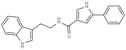 N-(2-(1H-indol-3-yl)ethyl)-5-phenyl-1H-pyrrole-3-carboxamide Structure