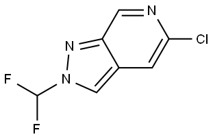 5-chloro-2-(difluoromethyl)-2H-pyrazolo[3,4-c]pyridine Struktur