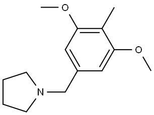1-[(3,5-Dimethoxy-4-methylphenyl)methyl]pyrrolidine 结构式