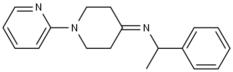 (1S)-1-phenyl-N-[1-(pyridine-2-yl)piperidine-4-ylidene]ethanamine 化学構造式