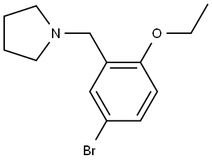 1-[(5-Bromo-2-ethoxyphenyl)methyl]pyrrolidine 结构式