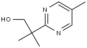 2-Methyl-2-(5-methylpyrimidin-2-yl)propan-1-ol Struktur