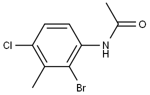 N-(2-Bromo-4-chloro-3-methylphenyl)acetamide Structure