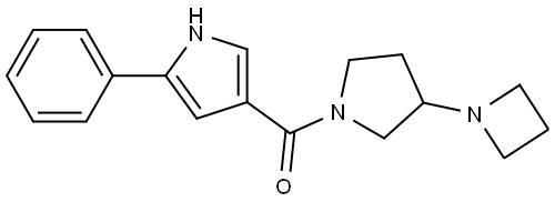 (3-(azetidin-1-yl)pyrrolidin-1-yl)(5-phenyl-1H-pyrrol-3-yl)methanone Structure