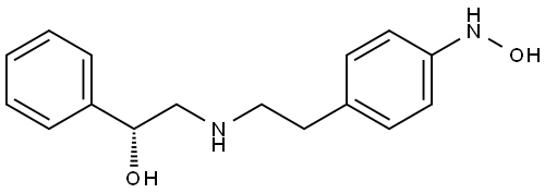 (R)-2-((4-(羟基氨基)苯基乙基)氨基)-1-苯甚乙醇, 2798946-69-5, 结构式