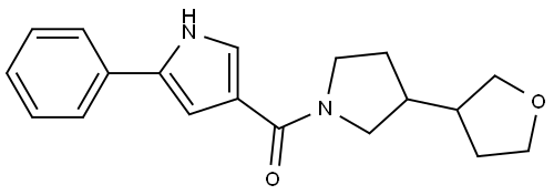 (5-phenyl-1H-pyrrol-3-yl)(3-(tetrahydrofuran-3-yl)pyrrolidin-1-yl)methanone Structure