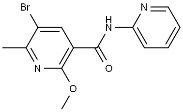 5-Bromo-2-methoxy-6-methyl-N-2-pyridinyl-3-pyridinecarboxamide 结构式