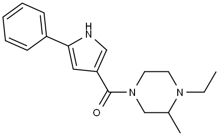 (4-ethyl-3-methylpiperazin-1-yl)(5-phenyl-1H-pyrrol-3-yl)methanone Structure