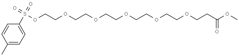 methyl 1-[(4-methylbenzenesulfonyl)oxy]-3,6,9,12,15-pentaoxaoctadecan-18-oate Structure