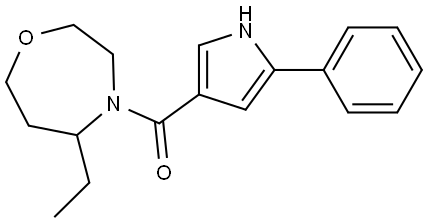 (5-ethyl-1,4-oxazepan-4-yl)(5-phenyl-1H-pyrrol-3-yl)methanone Structure