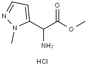 methyl 2-amino-2-(1-methyl-1H-pyrazol-5-yl)acetate hydrochloride Structure