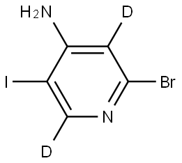 2-bromo-5-iodopyridin-3,6-d2-4-amine 结构式