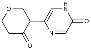 3-(5-hydroxypyrazin-2-yl)tetrahydro-4H-pyran-4-one Structure