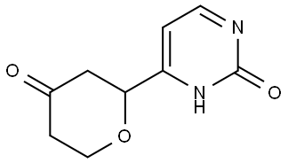 2-(2-hydroxypyrimidin-4-yl)tetrahydro-4H-pyran-4-one Structure