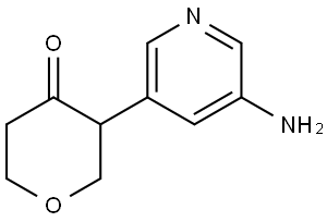 3-(5-aminopyridin-3-yl)tetrahydro-4H-pyran-4-one|