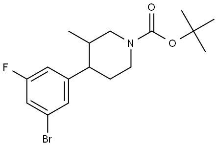 tert-butyl 4-(3-bromo-5-fluorophenyl)-3-methylpiperidine-1-carboxylate Structure