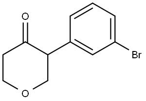 3-(3-bromophenyl)tetrahydro-4H-pyran-4-one 结构式