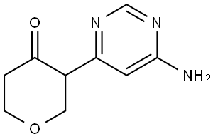 3-(6-aminopyrimidin-4-yl)tetrahydro-4H-pyran-4-one|