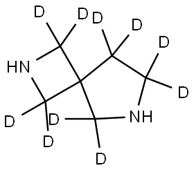 2,6-diazaspiro[3.4]octane-1,1,3,3,5,5,7,7,8,8-d10 Struktur